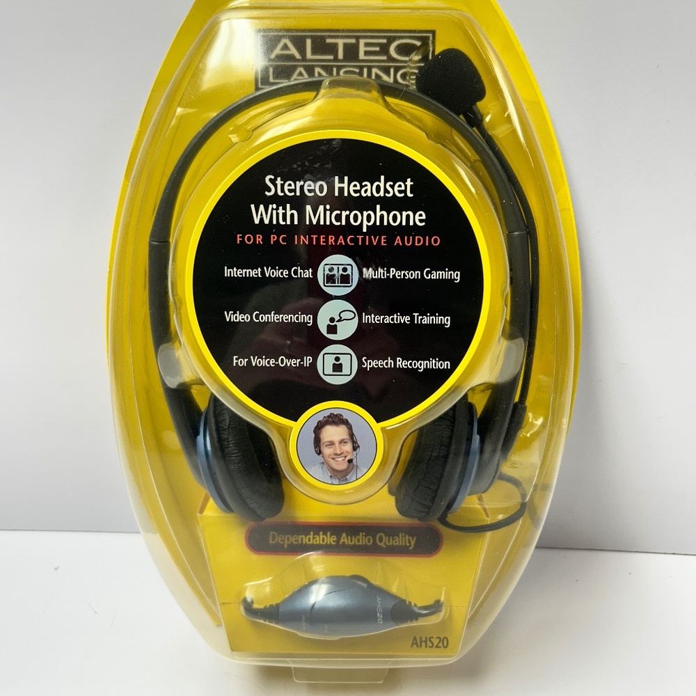 NIP Altec Lansing Stereo Headset With Microphone for PC Interactive Audio AHS20